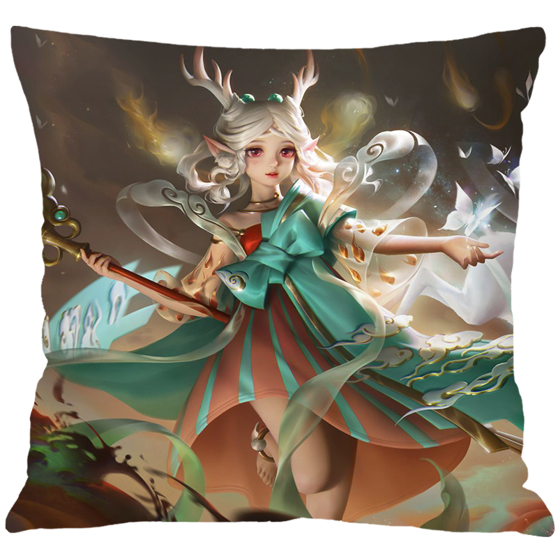 王者荣耀双面抱枕遇见神鹿凯裴擒虎李白白虎动漫毛绒