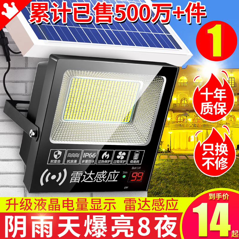 新款太阳能户外灯庭院灯路灯感应室内家用超亮天黑自动亮照明挂灯