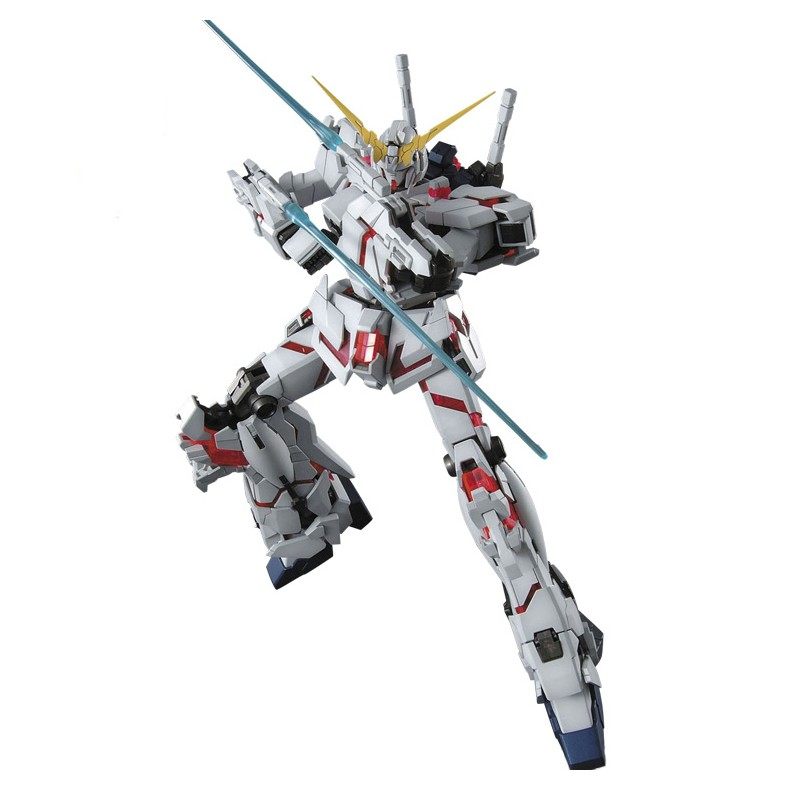 万代高达模型mg1/100rx-0独角兽敢达映像版 非卡版unicorn 1号机