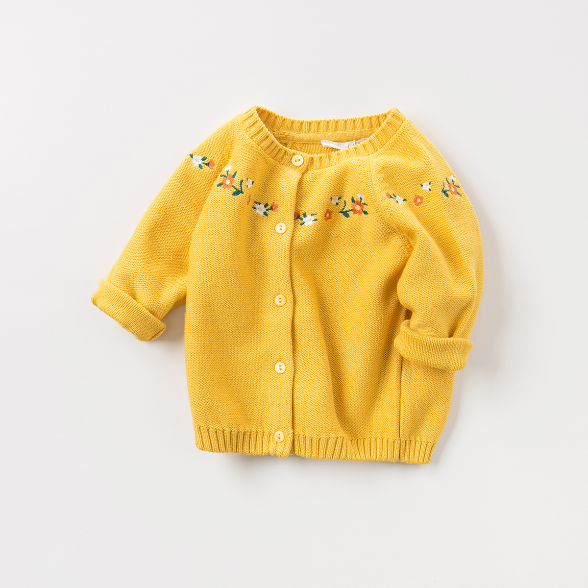 针织davebella戴维贝拉秋装新款女童毛衣宝宝开衫dbm11015毛衣