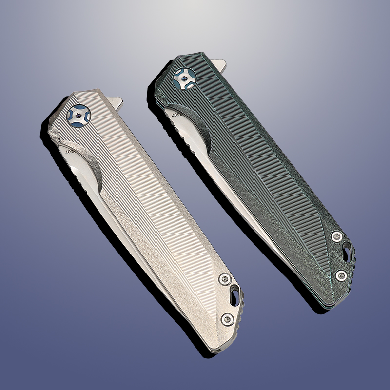 中国m390粉末钢钛合金折叠刀高硬度户外求生小刀具便携随身包邮