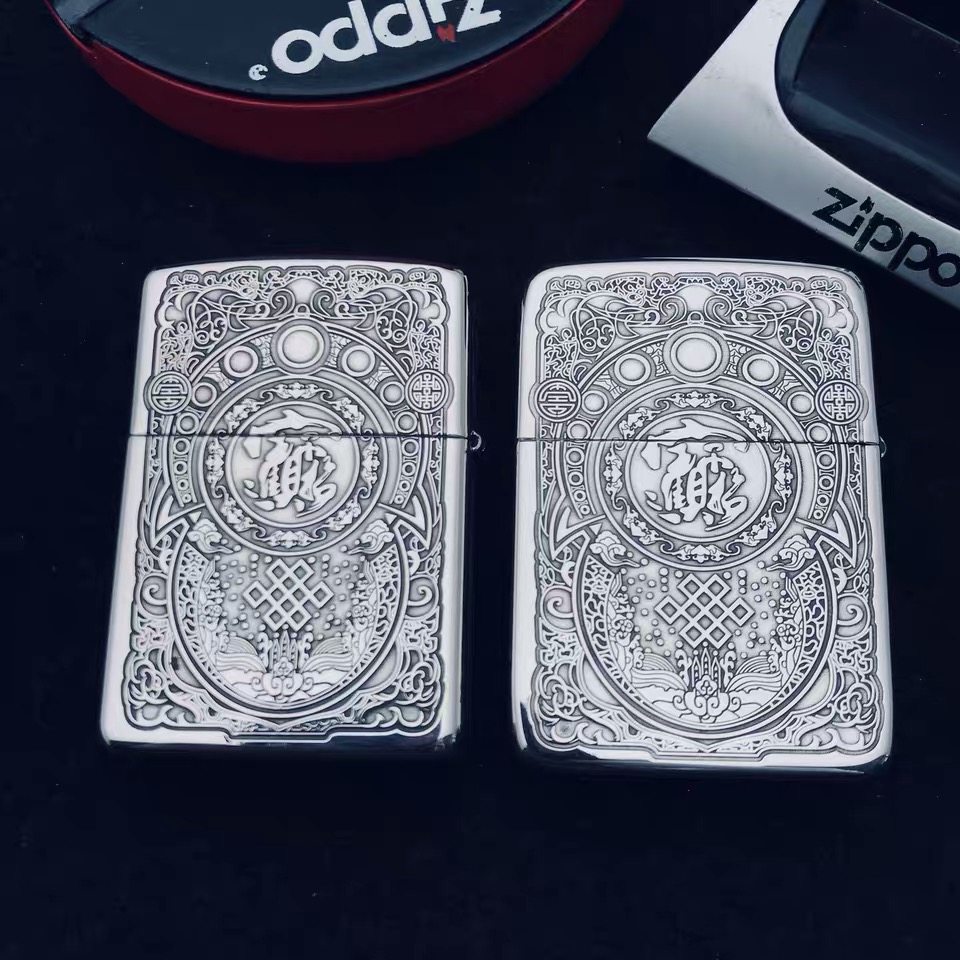 何小白zippo原装正品打火机纯银精雕招财进宝貔貅神兽zippo