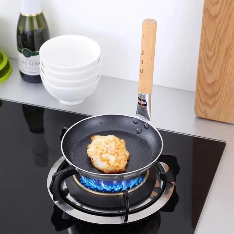 日式直柄煎锅迷你不粘锅亲子井薄饼荷包蛋17cm小火煎锅