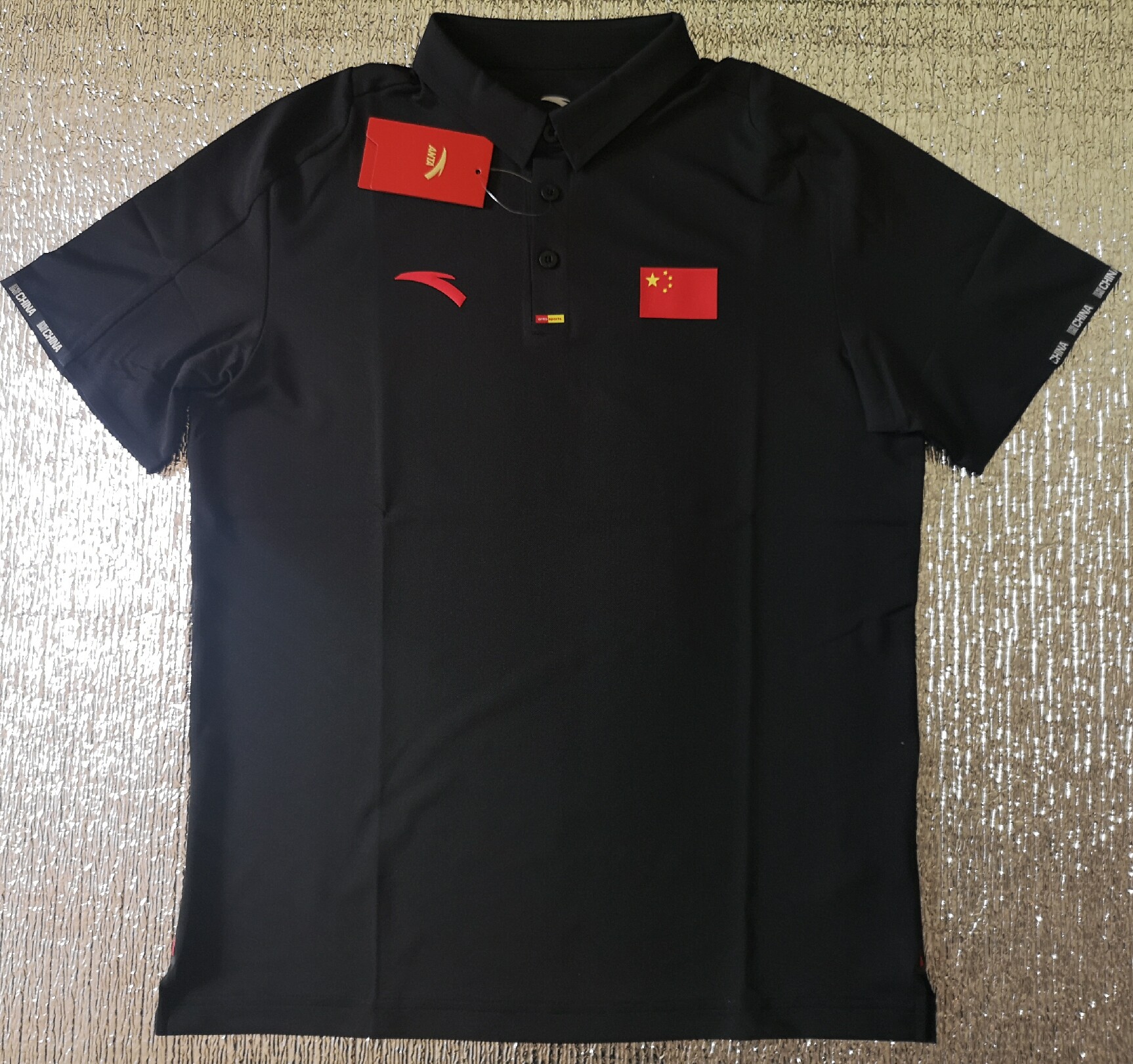 短袖anta安踏赞助国家2019年新款国家队polo衫速运动t恤