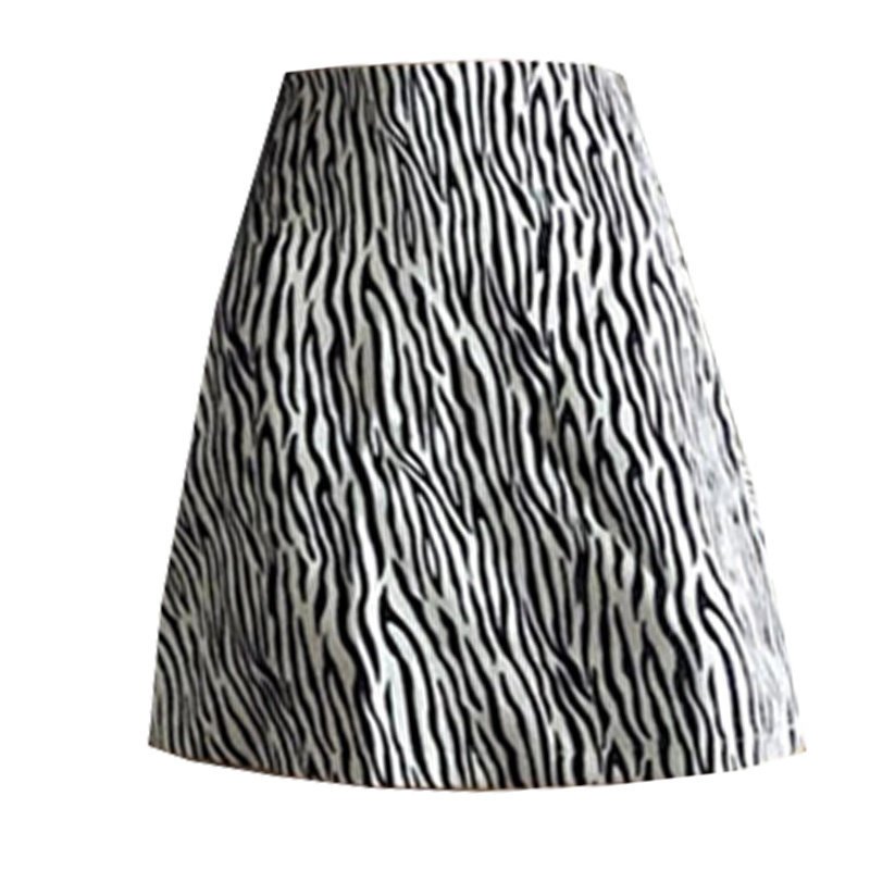 斑马裙胖短裙字包韩版mm一步走光高腰女装半身裙