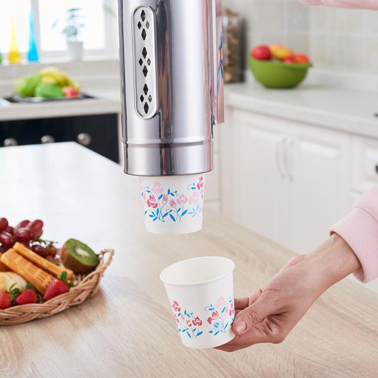 一次性纸杯架自动取杯器饮水机装塑料杯子桶创意防尘水杯挂架台式