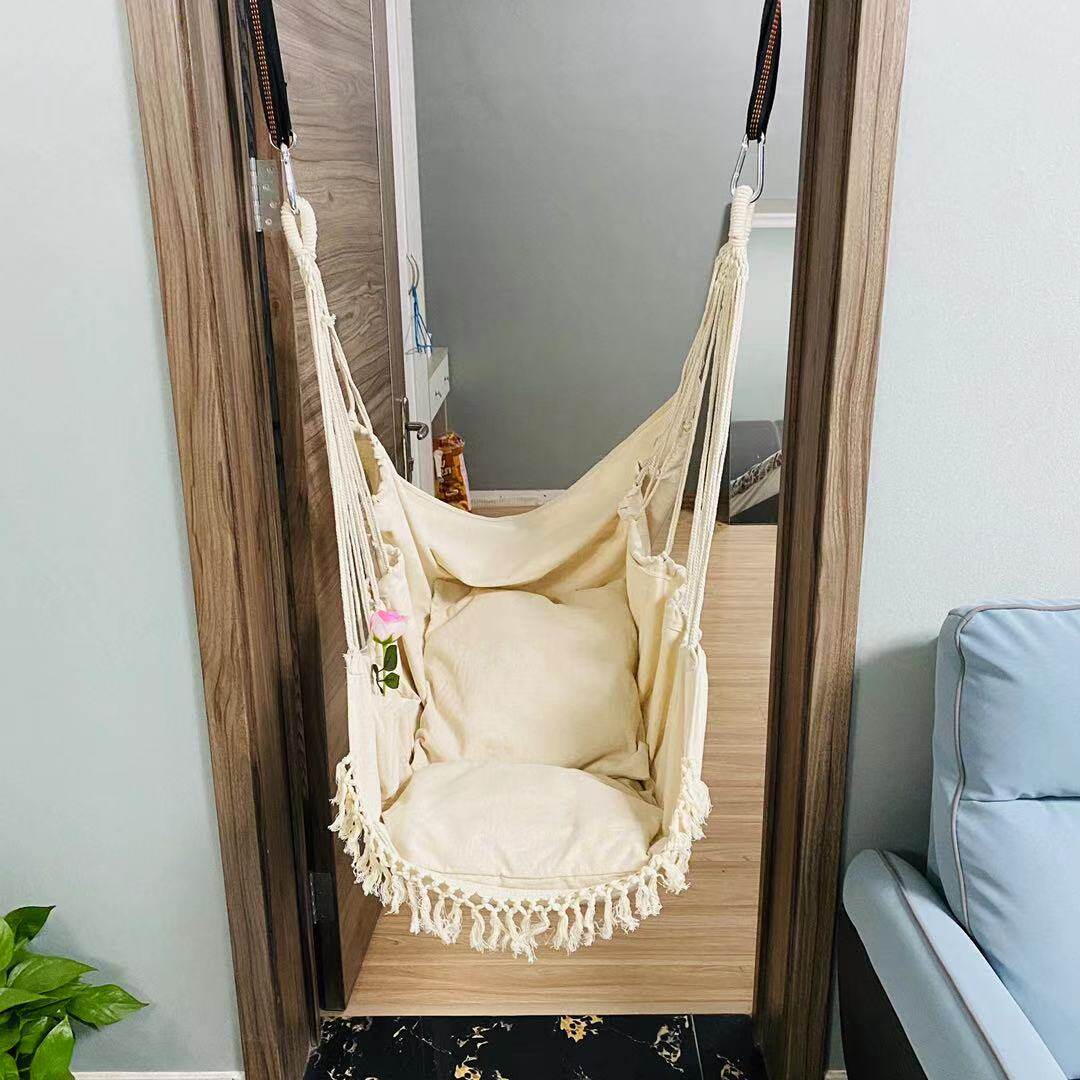 大学生宿舍吊床吊椅寝室学生懒人流苏秋千户外吊床