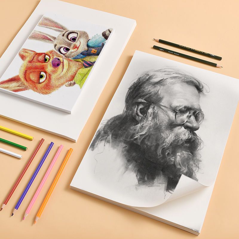 画纸4k8k彩纸绘画儿童素描开水美术画画素描