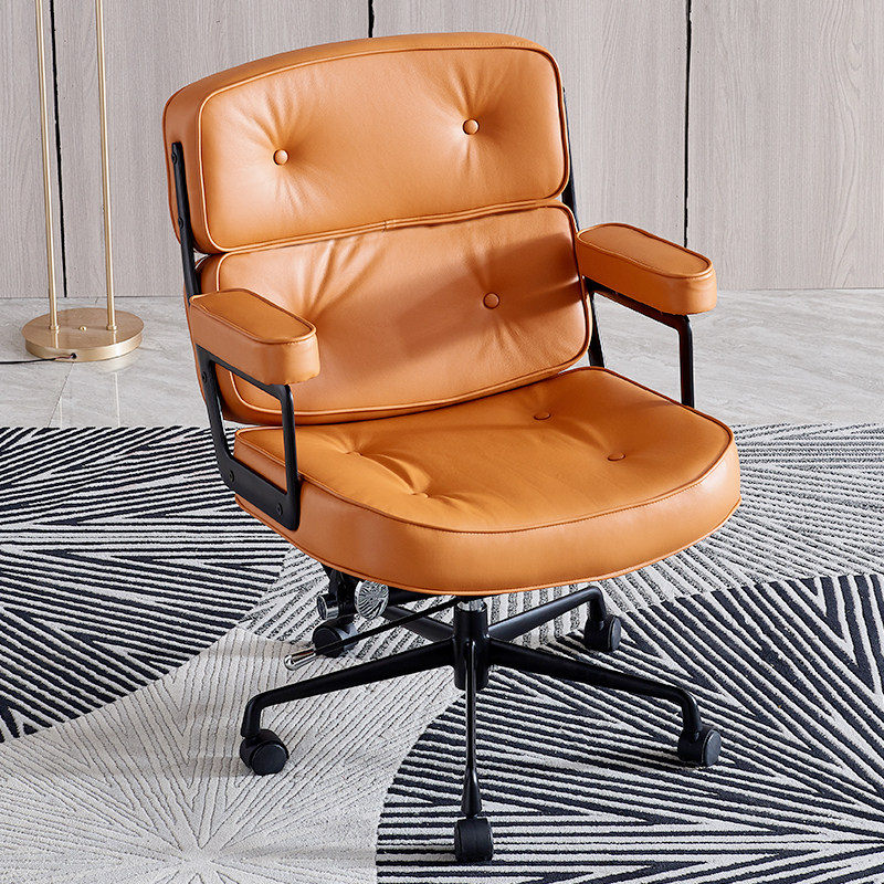 简约真皮老板商务现代办公椅家用书桌椅舒适靠背电脑椅