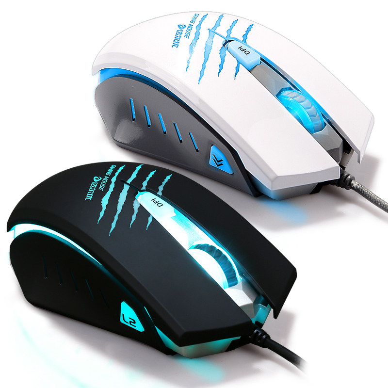 英菲克pw2电竞鼠标有线电脑吃鸡宏驱动游戏usb家用静音无声cf穿越火线