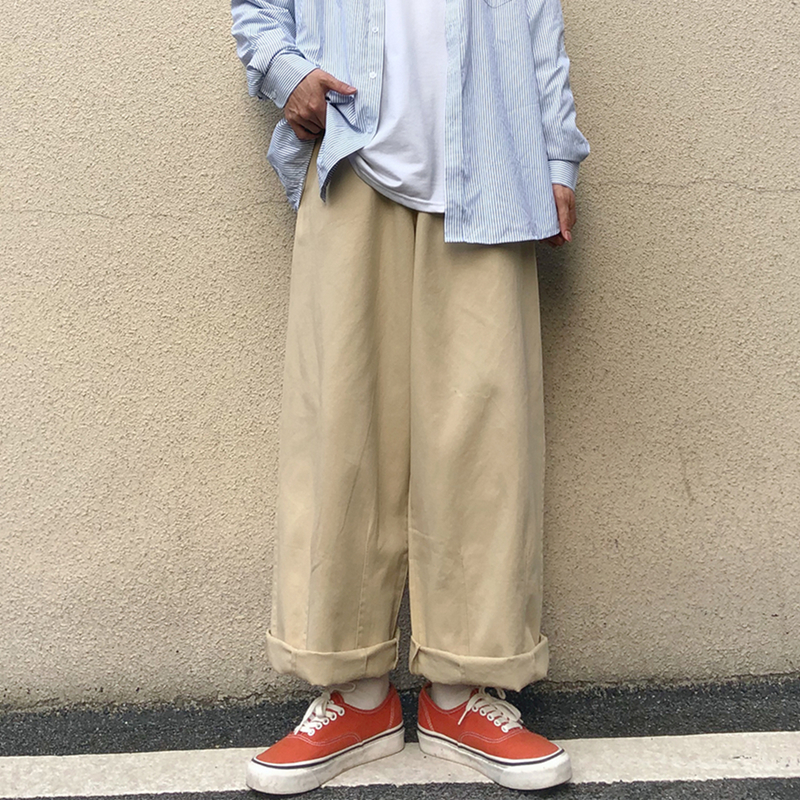 INSstudios 潮流ins日系复古宽松廓形工装裤直筒休闲裤长裤男女潮