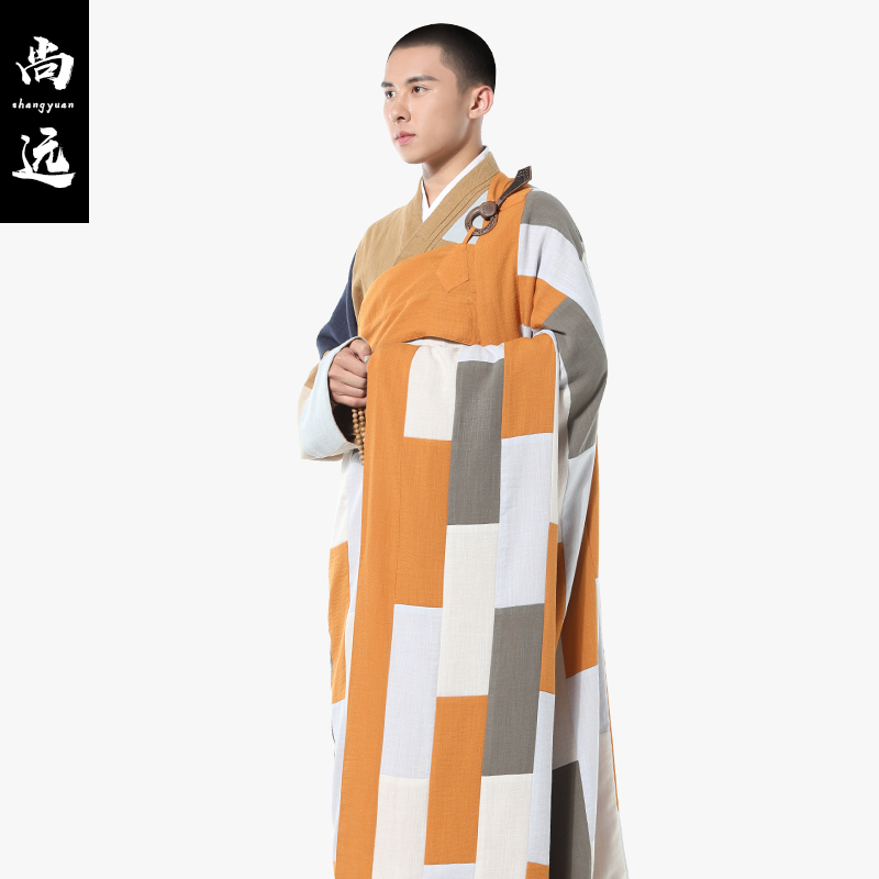 尚远夏季冰丝袈裟百纳补丁衣祖僧衣僧服拼接民族服装