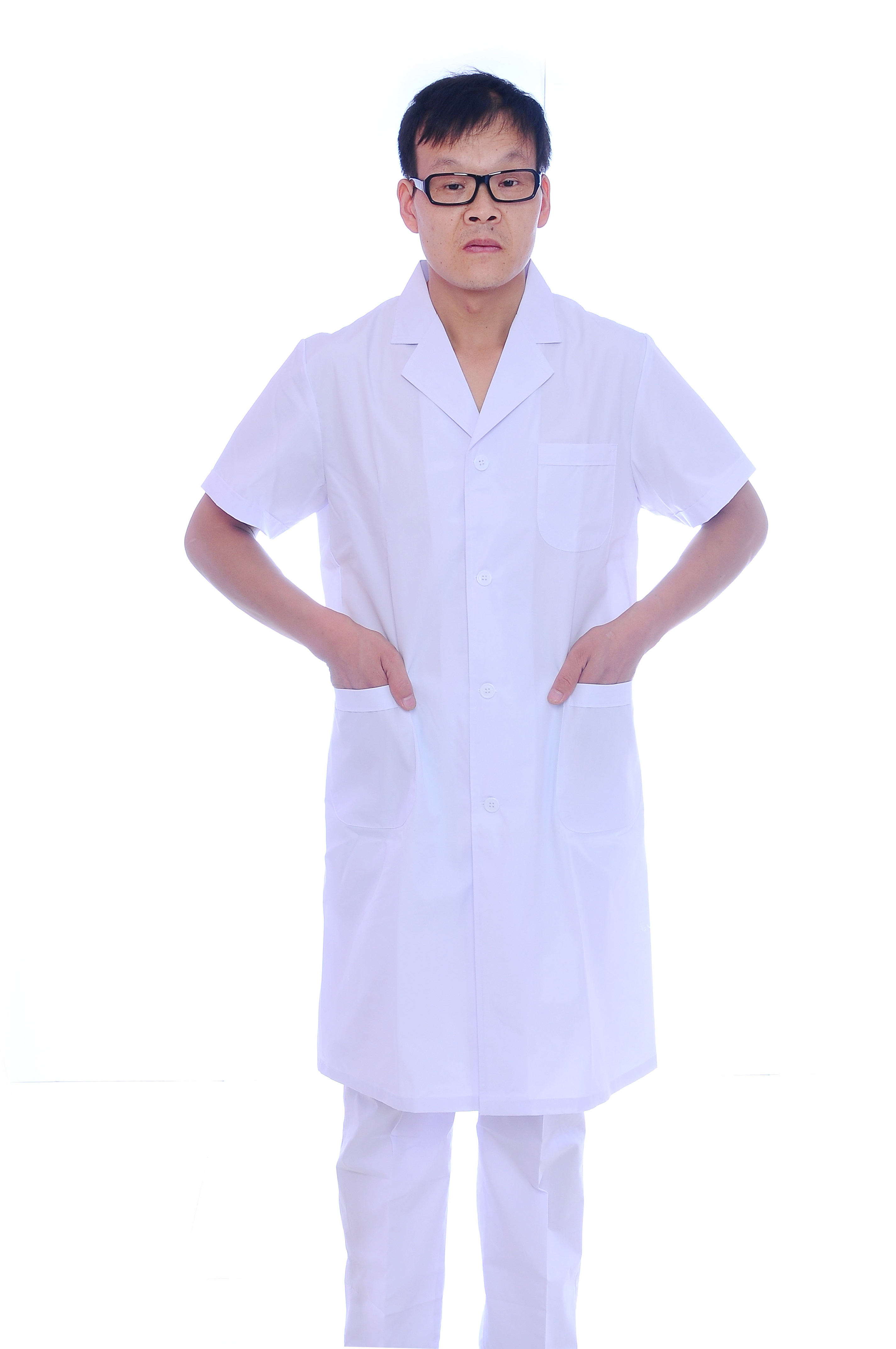白大褂 护士服 加大码冬夏医生长短袖 实验室口腔科药店 男女工作