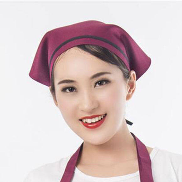 时尚厨师火锅店头巾定制logo三角巾女包包头防油头部防护用品