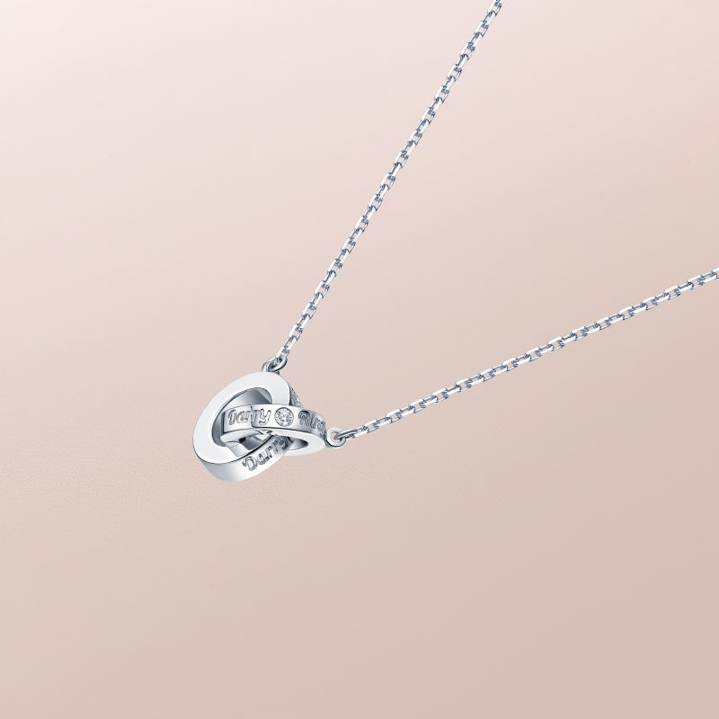 drdarryring系列经典款套钻石吊坠项链黑白颈饰