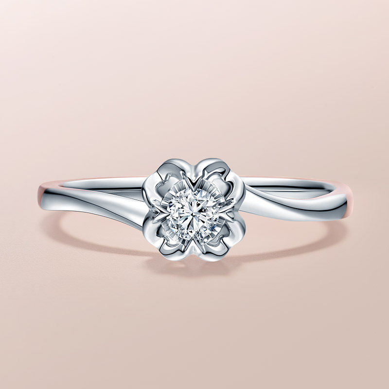 dr believe雪吻求婚钻戒结婚钻石戒指婚戒戒子订婚女戒官方旗舰店