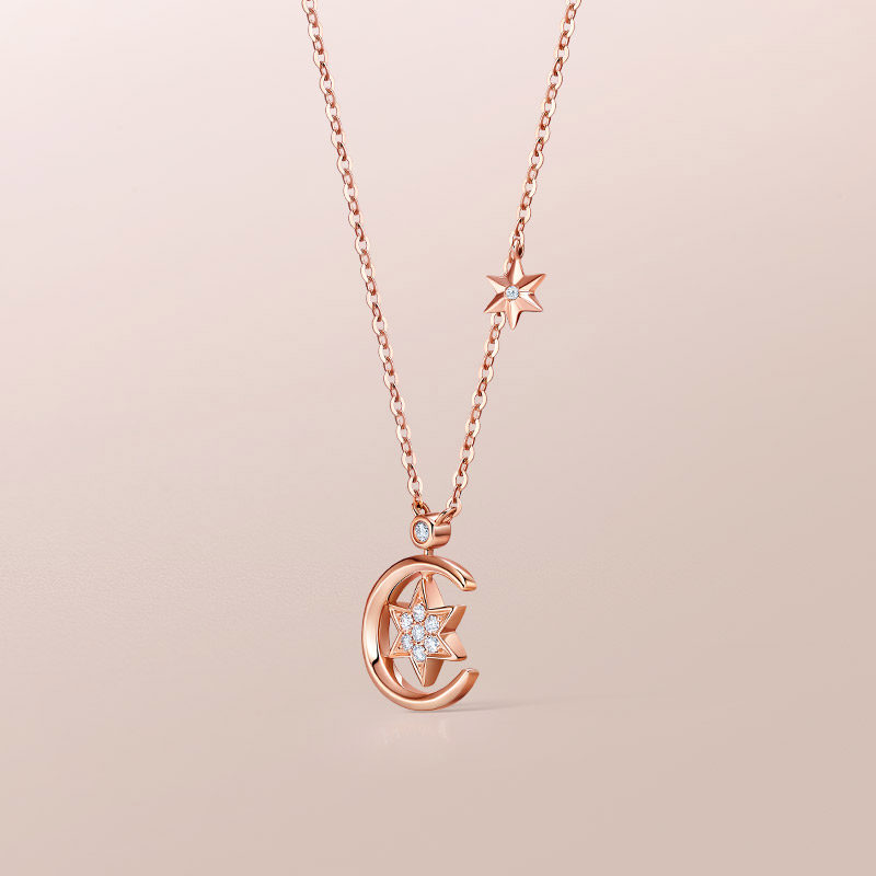 现货drjustyou系列星月月之吻套链项链钻石颈饰