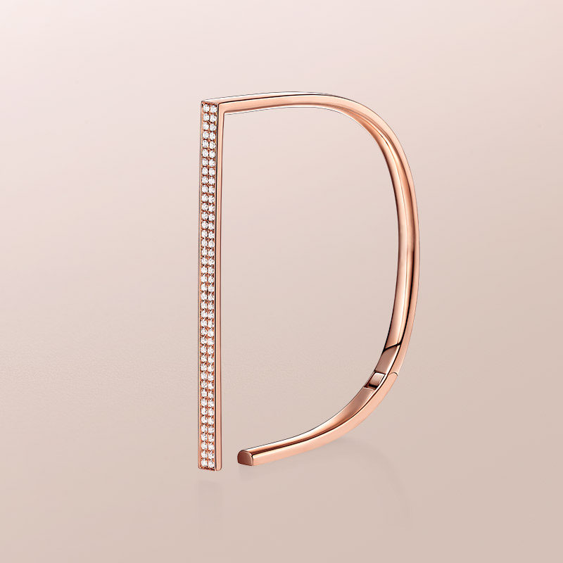 现货金送18k字母手饰dr群镶钻石手镯简奢款手饰