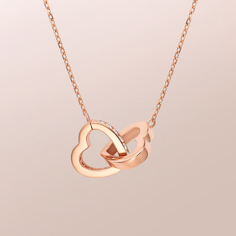 dr白红黄会员金会员18k吊坠sweetie项链钻石心形颈饰