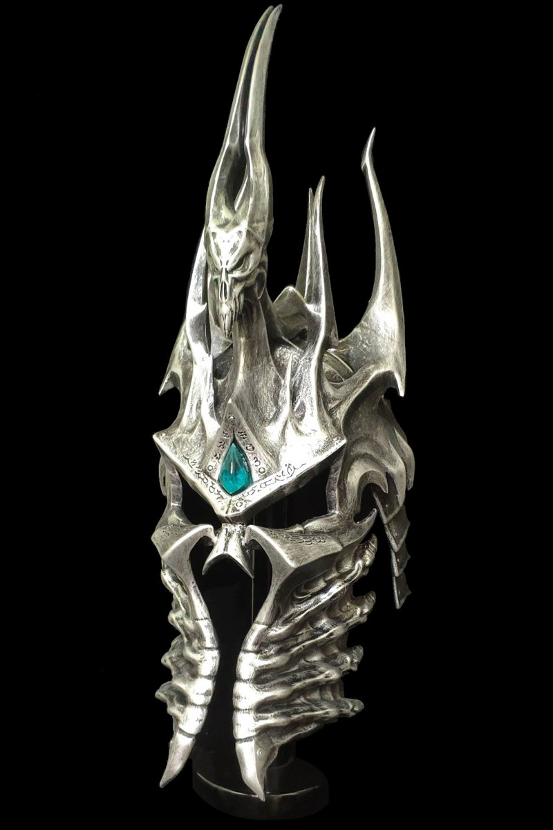 王冠hcmy魔兽阿尔萨斯巫妖头盔统御之盔寒冰模型手办