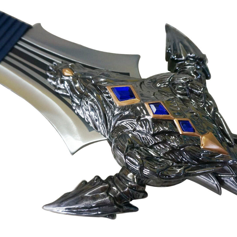 hcmy魔兽电影联盟洛萨龙爪剑莱恩国王剑全金属暴风城模型未开刃 - 瀚