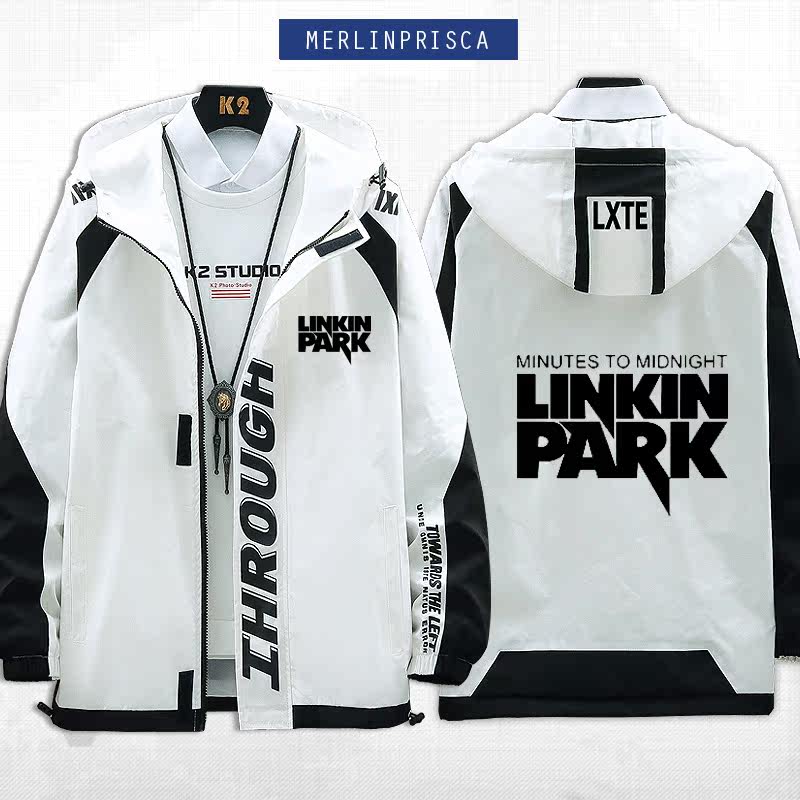 林肯公园乐队linkinpark摇滚音乐周边加棉外套男女夹克衣服夹克