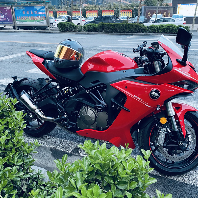 适用于qjmotor追600摩托车改装排气管追600改装中段赛