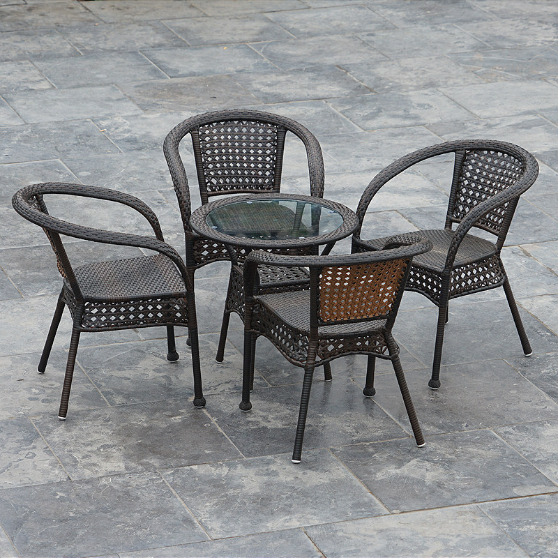 藤椅三件套藤桌椅组合创意休闲花园阳台户外靠背庭院藤制室内座椅