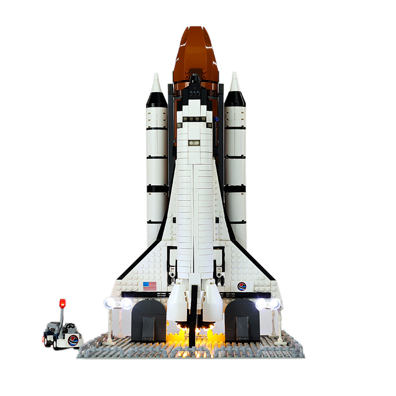 可匀kyglaring灯饰适用乐高10231航天飞机神舟一号载人塑料积木
