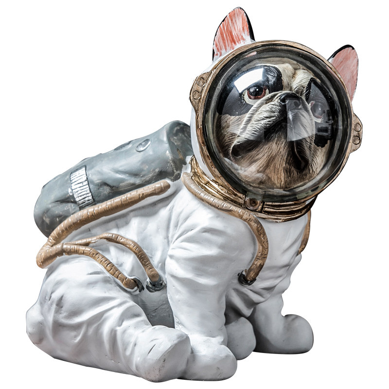 现代简约家居创意宇航狗模型摆件北欧宇航员太空人客厅装饰品摆设