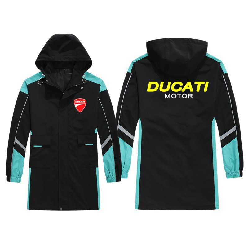 ducati杜卡迪摩托车机车标志骑行中长风衣夹克外套风衣