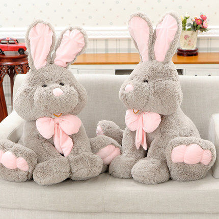 可爱爱美国大灰兔兔子毛绒玩具公仔儿童布娃娃玩偶毛绒布艺类玩具