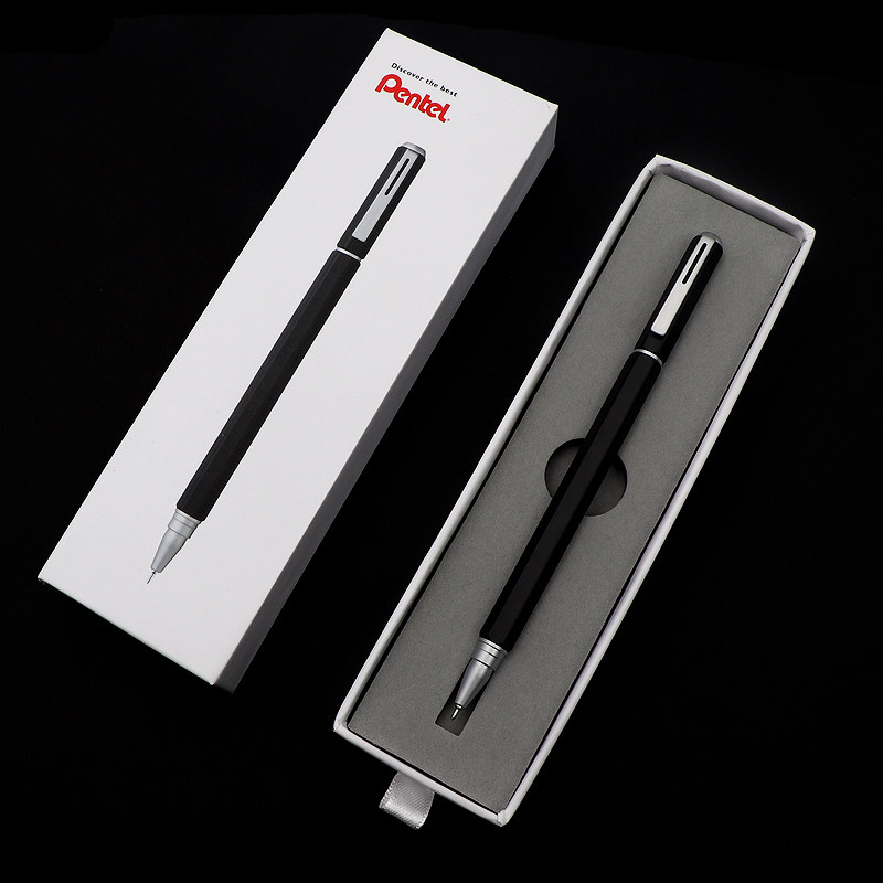 日本文具pentel派通bln665六角金属杆速干针管防水中性笔0.