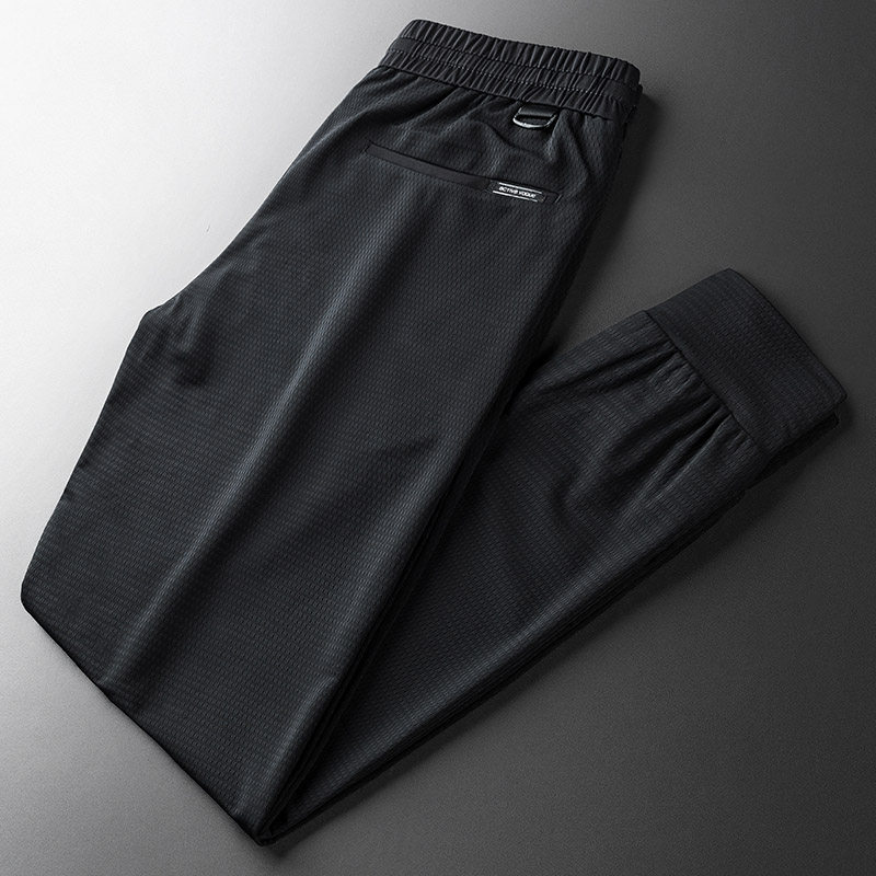 冰丝男士休闲裤网眼裤子男春季 帅气 潮流夏季薄款男裤2020年春季