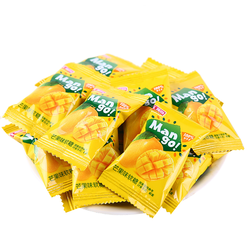 汇福园芒果果汁软糖500g70颗结婚婚庆喜糖水果糖糖果