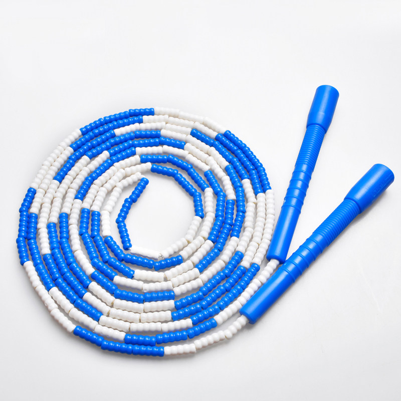 跳绳学生团体花样花式竹节交互绳珠节中长多人跳绳