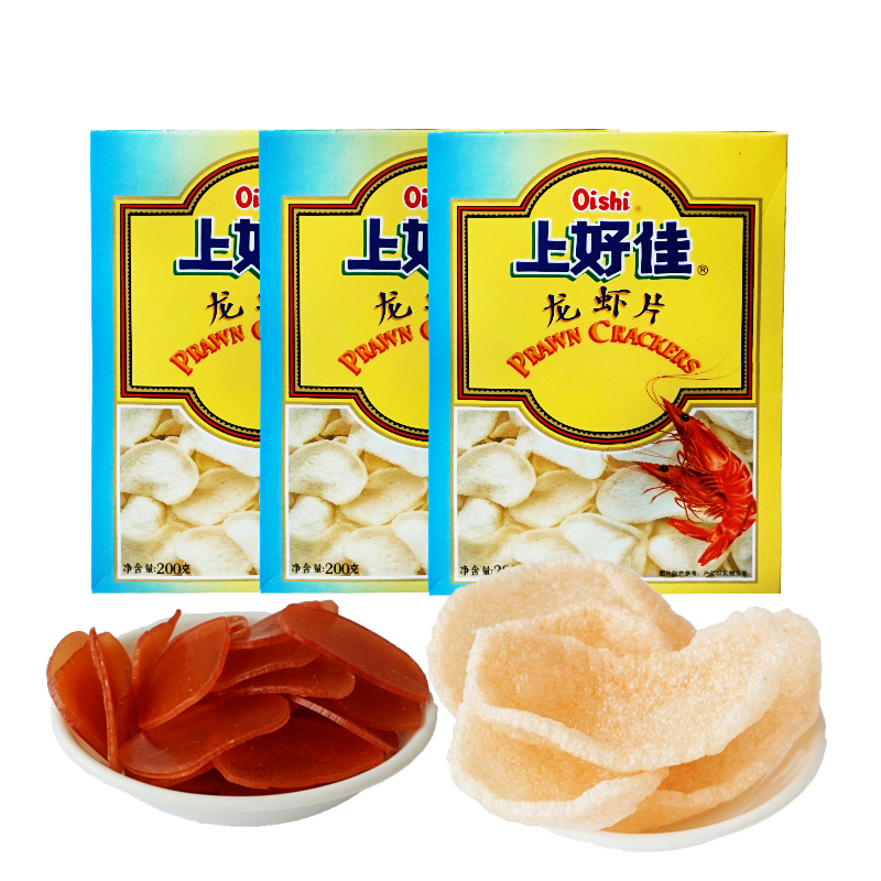 泰国进口宋卡生虾片500g马努拉虾片鲜虾饼龙虾片油炸干货下酒零食
