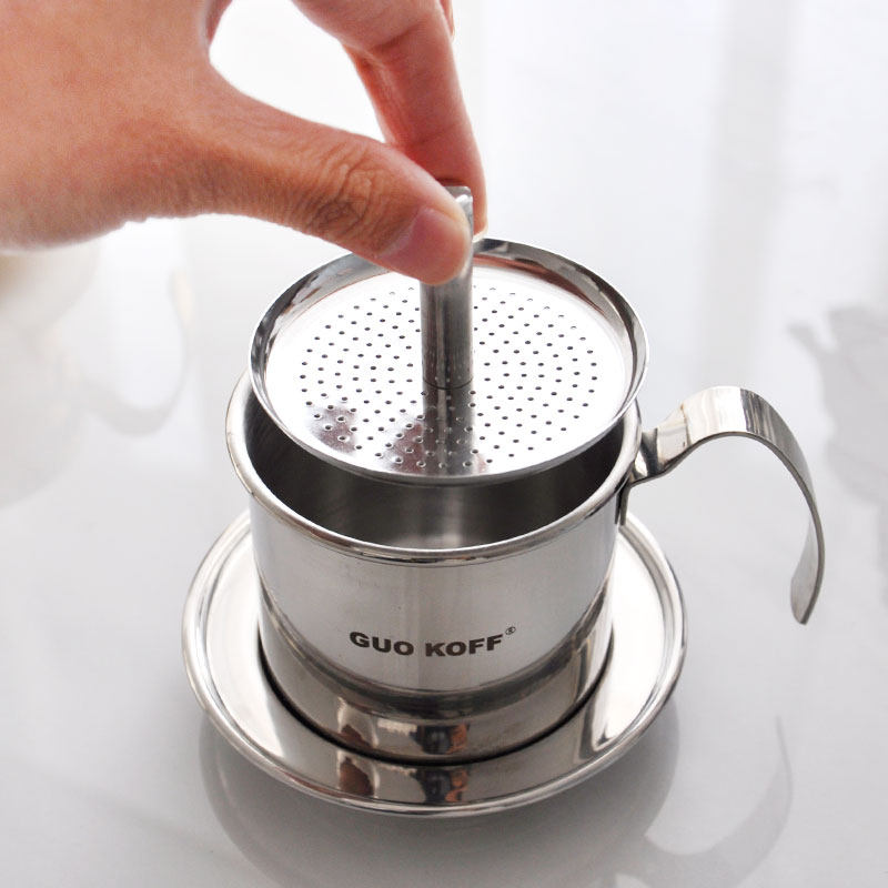 咖啡guokoff越南滴滤壶美式家用手不锈钢滴滴过滤套装配套器具