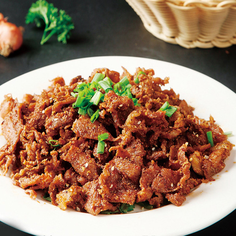 孜然羊肉肉片半成品饭店餐饮特色荤菜速冻食品方便生羊肉