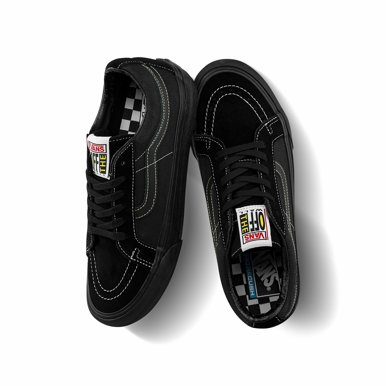 VANS范斯 SK8-low 黑色基本款车缝线休闲板鞋 VN0A4UWI2U3