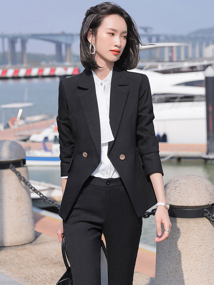 小西装套装女韩版时尚气质女神范商务正装高端总裁西服经理工作服