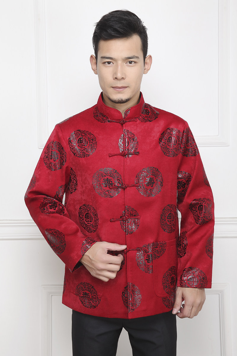 外套情侣秋冬唐装中老年男女女款宴会寿宴礼服民族服装