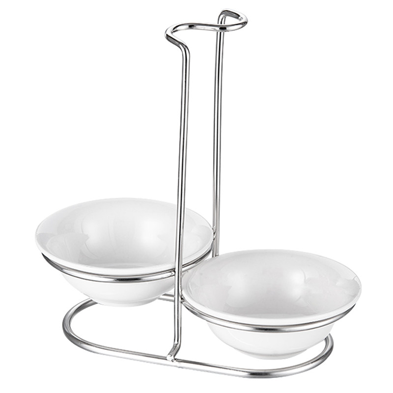 304不锈钢汤勺架火锅勺架子双头漏勺架火锅店餐厅汤壳架勺架支架