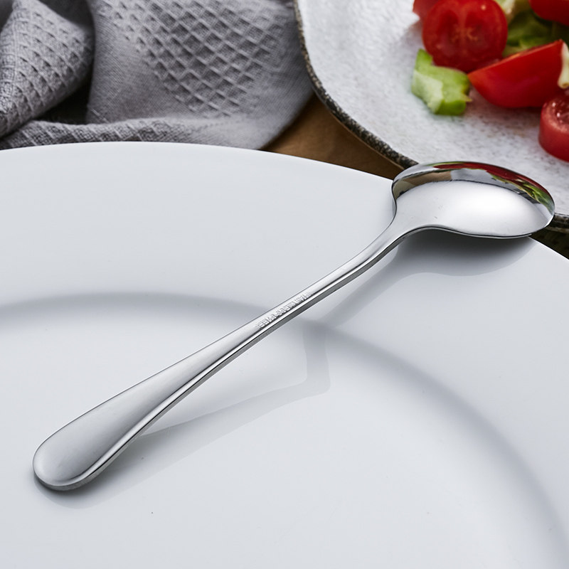 senseyo 加厚不锈钢勺子套装家用长柄饭勺汤勺儿童宝宝小汤匙咖啡