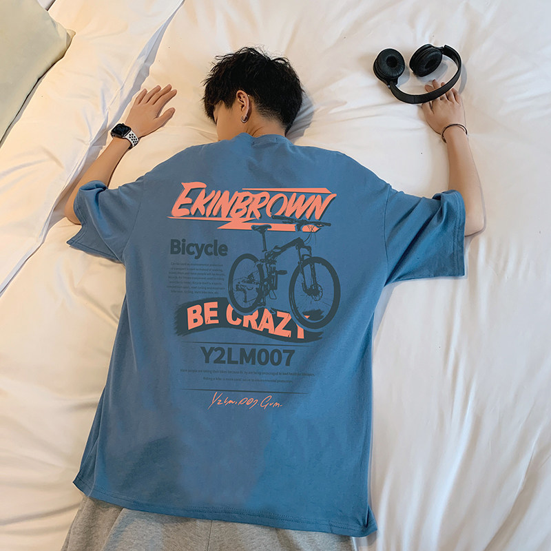 国潮短袖T恤男夏季韩版潮流百搭半袖ins港风潮牌宽松大码情侣体恤