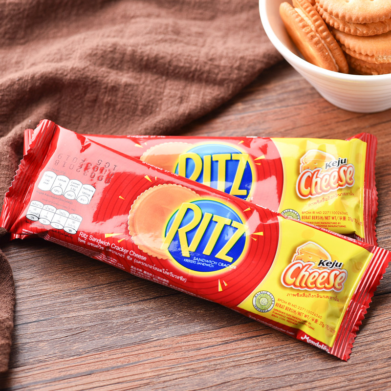 印尼kraft ritz 乐之卡夫芝士夹心饼243g 9小包*27g 休闲零食饼干