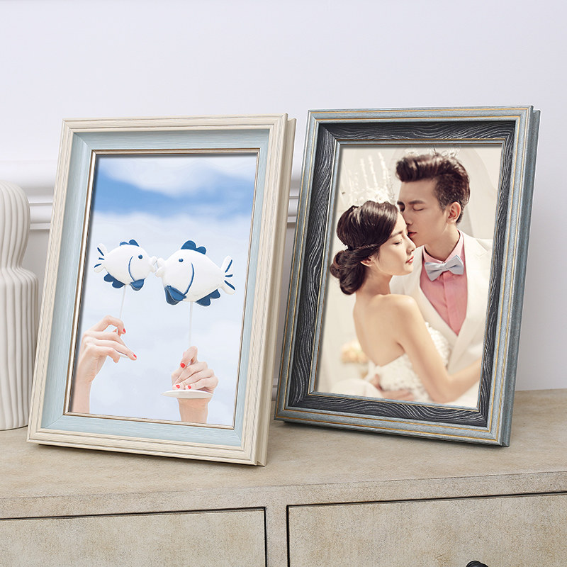 欧式婚纱照相框挂墙照片 定制证书放大油画框a4 16 18 20 24 30寸