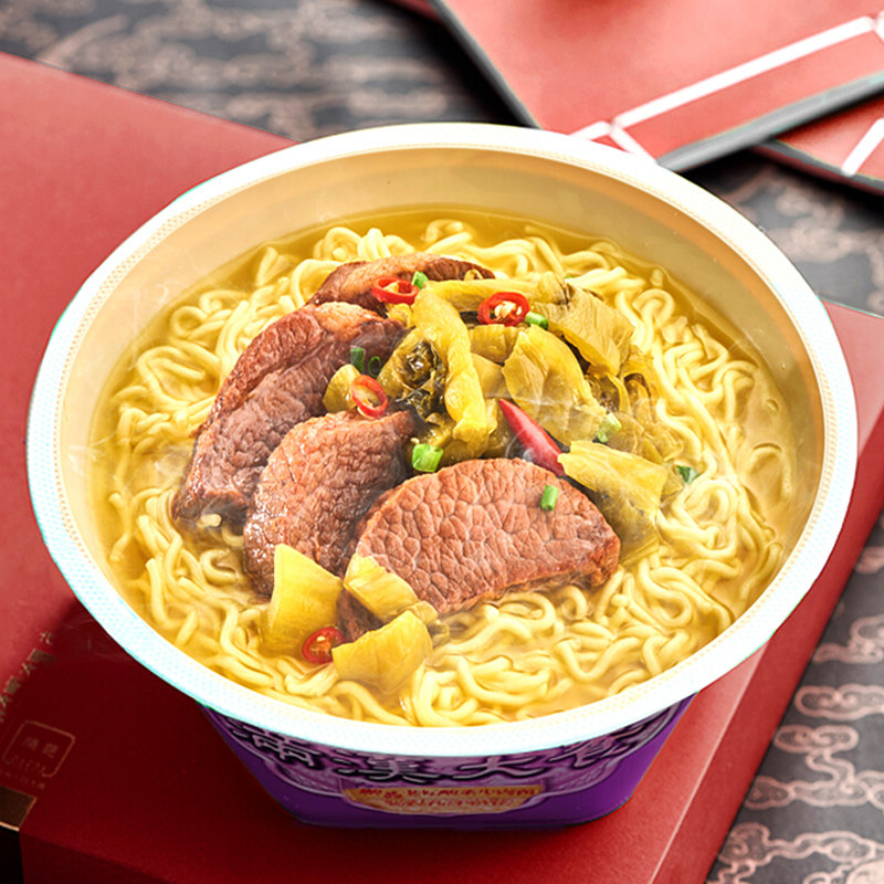统一满汉大餐牛肉面方便面整箱泡面台湾台式半筋冲泡方便面