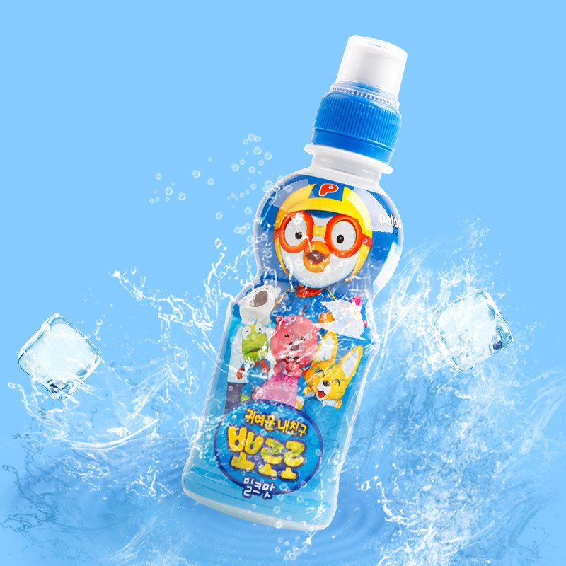 饮料韩国进口啵乐乐儿童整箱混装批发网红果汁果味