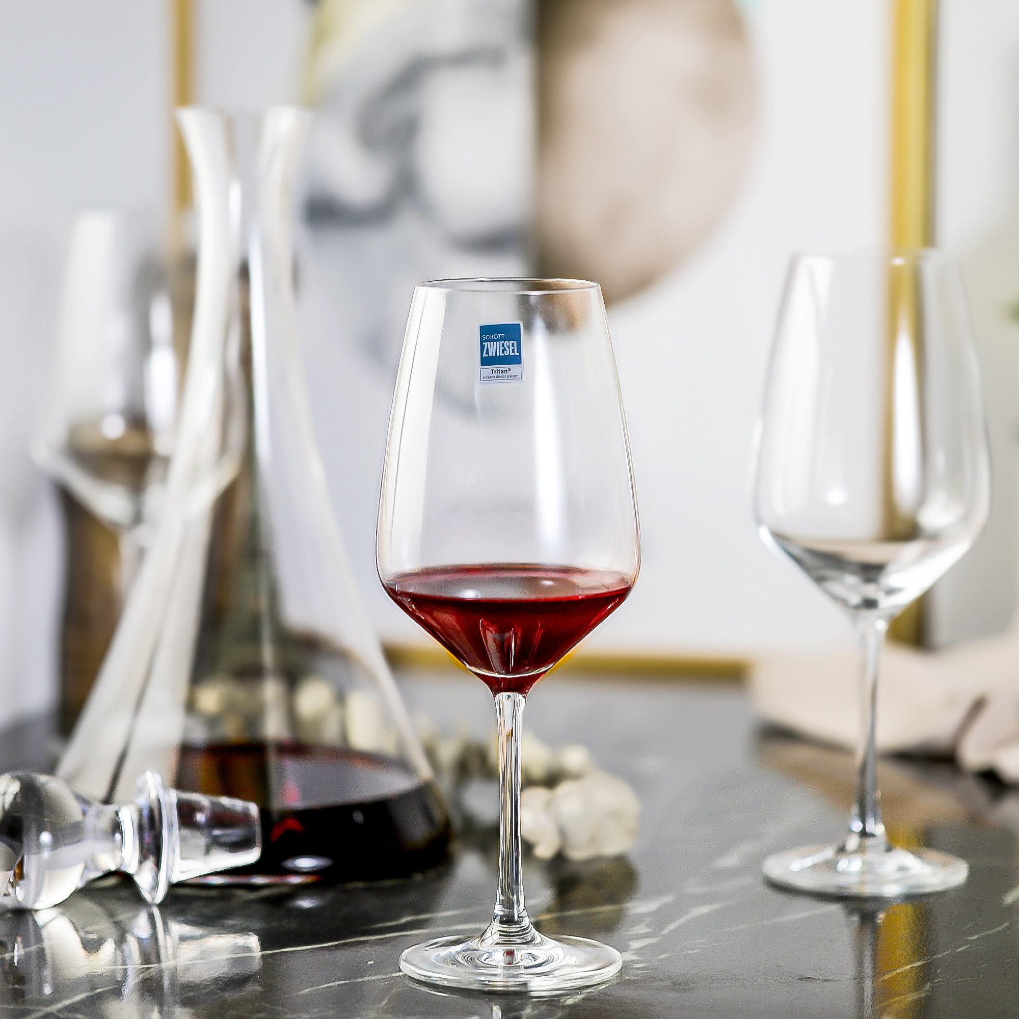 红酒德国进口肖特高档水晶玻璃高脚酒杯创意异形